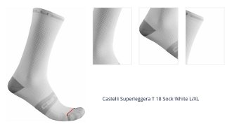 Castelli Superleggera T 18 Sock White L/XL Cyklo ponožky 1