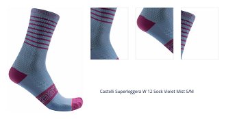Castelli Superleggera W 12 Sock Violet Mist S/M Cyklo ponožky 1