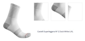 Castelli Superleggera W 12 Sock White L/XL Cyklo ponožky 1