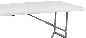 Cateringový skladací stôl Vivas 244x75 cm - sivá / biela 7