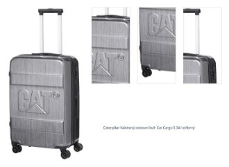 Caterpillar Kabinový cestovní kufr Cat Cargo S 34 l stříbrný 1