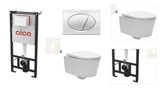 Cenově zvýhodněný závěsný WC set Alca do lehkých stěn / předstěnová + WC SAT Brevis SIKOASW2 3