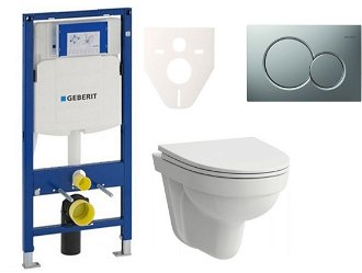 Cenově zvýhodněný závěsný WC set Geberit do lehkých stěn / předstěnová + WC Laufen Laufen Pro Nordic SIKOGES3H3