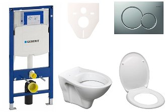 Cenově zvýhodněný závěsný WC set Geberit do lehkých stěn / předstěnová + WC S-Line S-line Pro 111.300.00.5ND3
