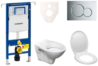 Cenově zvýhodněný závěsný WC set Geberit do lehkých stěn / předstěnová + WC S-Line S-line Pro 111.355.00.5ND2