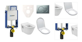 Cenově zvýhodněný závěsný WC set Geberit k zazdění + WC VitrA S50 SIKOGE2V3 3