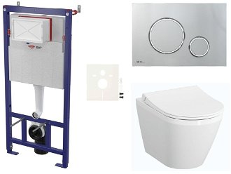 Cenově zvýhodněný závěsný WC set SAT do lehkých stěn / předstěnová + WC Vitra Integra SIKOSSINTRESU71K