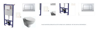 Cenově zvýhodněný závěsný WC set SAT do lehkých stěn / předstěnová + WC VitrA Normus SIKOSSNOR21K 1