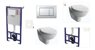 Cenově zvýhodněný závěsný WC set SAT do lehkých stěn / předstěnová + WC Vitra Normus SIKOSSNOR21K 3