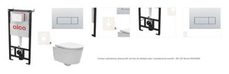 Cenovo zvýhodnený závesný WC set Alca do ľahkých stien / predstenová montáž + WC SAT Brevis SIKOASW9 1