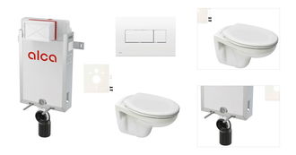 Cenovo zvýhodnený závesný WC set Alca na zamurovanie + WC S-Line S-line Pre SIKOAP4 3