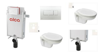 Cenovo zvýhodnený závesný WC set Alca na zamurovanie + WC S-Line S-line Pre SIKOAP5 3