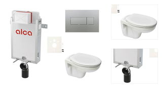 Cenovo zvýhodnený závesný WC set Alca na zamurovanie + WC S-Line S-line Pre SIKOAP6 3