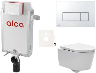 Cenovo zvýhodnený závesný WC set Alca na zamurovanie + WC SAT Brevis SIKOAW8