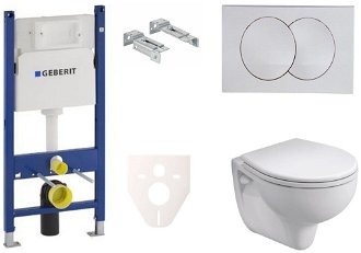 Cenovo zvýhodnený závesný WC set Geberit do ľahkých stien / predstenová montáž + WC Bicykel Rekord SIKOGES7K7
