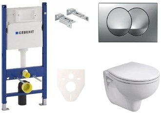 Cenovo zvýhodnený závesný WC set Geberit do ľahkých stien / predstenová montáž + WC Bicykel Rekord SIKOGES7K72