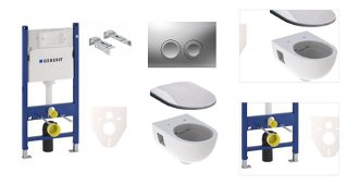 Cenovo zvýhodnený závesný WC set Geberit do ľahkých stien / predstenová montáž + WC Geberit Selnova SIKOGES7S3 3