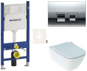 Cenovo zvýhodnený závesný WC set Geberit do ľahkých stien / predstenová montáž + WC Geberit Smyle SIKOGESSMD35
