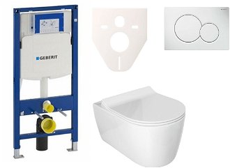 Cenovo zvýhodnený závesný WC set Geberit do ľahkých stien / predstenová montáž + WC Glacera Alfa SIKOGES3A1