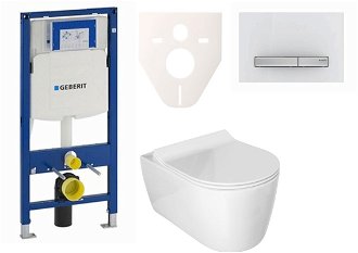 Cenovo zvýhodnený závesný WC set Geberit do ľahkých stien / predstenová montáž + WC Glacera Alfa SIKOGES3A8