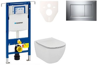 Cenovo zvýhodnený závesný WC set Geberit do ľahkých stien / predstenová montáž + WC Ideal Standard Tesi 111.355.00.5NF6