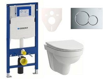 Cenovo zvýhodnený závesný WC set Geberit do ľahkých stien / predstenová montáž + WC Laufen Laufen Pro Nordic SIKOGES3H2