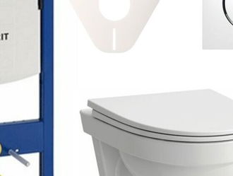 Cenovo zvýhodnený závesný WC set Geberit do ľahkých stien / predstenová montáž + WC Laufen Laufen Pro Nordic SIKOGES3H4 5