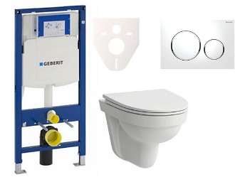 Cenovo zvýhodnený závesný WC set Geberit do ľahkých stien / predstenová montáž + WC Laufen Laufen Pro Nordic SIKOGES3H4
