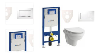 Cenovo zvýhodnený závesný WC set Geberit do ľahkých stien / predstenová montáž + WC Laufen Laufen Pro Nordic SIKOGES3H5 4
