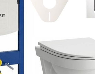 Cenovo zvýhodnený závesný WC set Geberit do ľahkých stien / predstenová montáž + WC Laufen Laufen Pro Nordic SIKOGES3H5 5