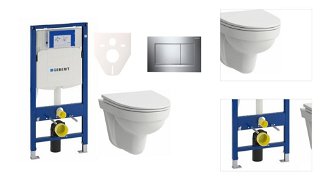 Cenovo zvýhodnený závesný WC set Geberit do ľahkých stien / predstenová montáž + WC Laufen Laufen Pro Nordic SIKOGES3H6 3