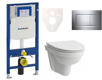 Cenovo zvýhodnený závesný WC set Geberit do ľahkých stien / predstenová montáž + WC Laufen Laufen Pro Nordic SIKOGES3H6 2