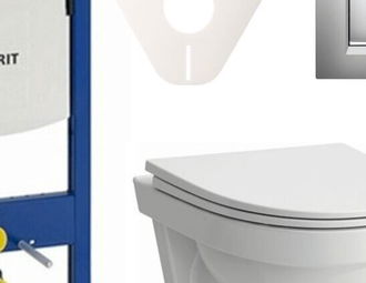 Cenovo zvýhodnený závesný WC set Geberit do ľahkých stien / predstenová montáž + WC Laufen Laufen Pro Nordic SIKOGES3H7 5