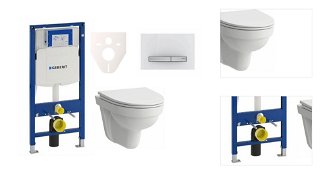 Cenovo zvýhodnený závesný WC set Geberit do ľahkých stien / predstenová montáž + WC Laufen Laufen Pro Nordic SIKOGES3H8 3