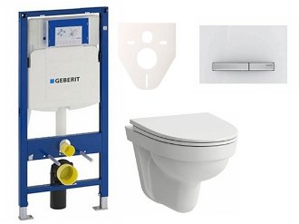 Cenovo zvýhodnený závesný WC set Geberit do ľahkých stien / predstenová montáž + WC Laufen Laufen Pro Nordic SIKOGES3H8 2