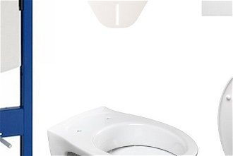 Cenovo zvýhodnený závesný WC set Geberit do ľahkých stien / predstenová montáž + WC S-Line S-line Pro 111.300.00.5ND4 5