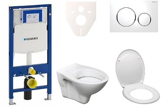 Cenovo zvýhodnený závesný WC set Geberit do ľahkých stien / predstenová montáž + WC S-Line S-line Pro 111.300.00.5ND4