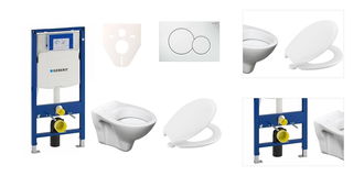 Cenovo zvýhodnený závesný WC set Geberit do ľahkých stien / predstenová montáž + WC S-Line S-line Pro 111.300.00.5NR1 3