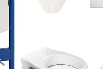 Cenovo zvýhodnený závesný WC set Geberit do ľahkých stien / predstenová montáž + WC S-Line S-line Pro 111.300.00.5NR1 5