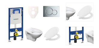 Cenovo zvýhodnený závesný WC set Geberit do ľahkých stien / predstenová montáž + WC S-Line S-line Pro 111.300.00.5NR2 3