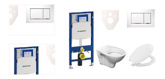 Cenovo zvýhodnený závesný WC set Geberit do ľahkých stien / predstenová montáž + WC S-Line S-line Pro 111.300.00.5NR5 4