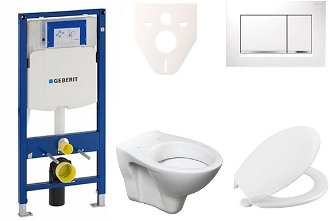 Cenovo zvýhodnený závesný WC set Geberit do ľahkých stien / predstenová montáž + WC S-Line S-line Pro 111.300.00.5NR5 2