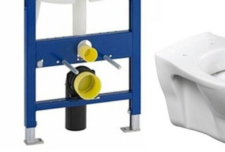 Cenovo zvýhodnený závesný WC set Geberit do ľahkých stien / predstenová montáž + WC S-Line S-line Pro 111.300.00.5NR8 8