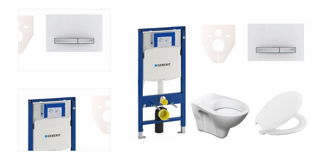 Cenovo zvýhodnený závesný WC set Geberit do ľahkých stien / predstenová montáž + WC S-Line S-line Pro 111.300.00.5NR8 4