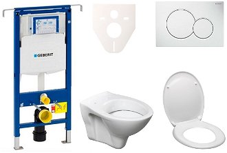 Cenovo zvýhodnený závesný WC set Geberit do ľahkých stien / predstenová montáž + WC S-Line S-line Pro 111.355.00.5ND1