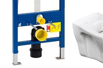 Cenovo zvýhodnený závesný WC set Geberit do ľahkých stien / predstenová montáž + WC S-Line S-line Pro 111.355.00.5NR4 8