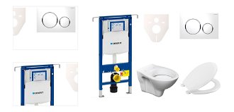 Cenovo zvýhodnený závesný WC set Geberit do ľahkých stien / predstenová montáž + WC S-Line S-line Pro 111.355.00.5NR4 4