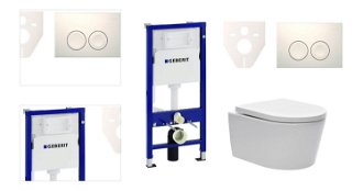 Cenovo zvýhodnený závesný WC set Geberit do ľahkých stien / predstenová montáž + WC SAT Brevis SIKOGES6W1 4