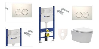 Cenovo zvýhodnený závesný WC set Geberit do ľahkých stien / predstenová montáž + WC SAT Brevis SIKOGES7W1S 4