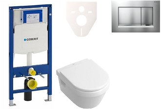 Cenovo zvýhodnený závesný WC set Geberit do ľahkých stien / predstenová montáž + WC Villeroy & Boch Omnia Architectura 111.300.00.5NB7